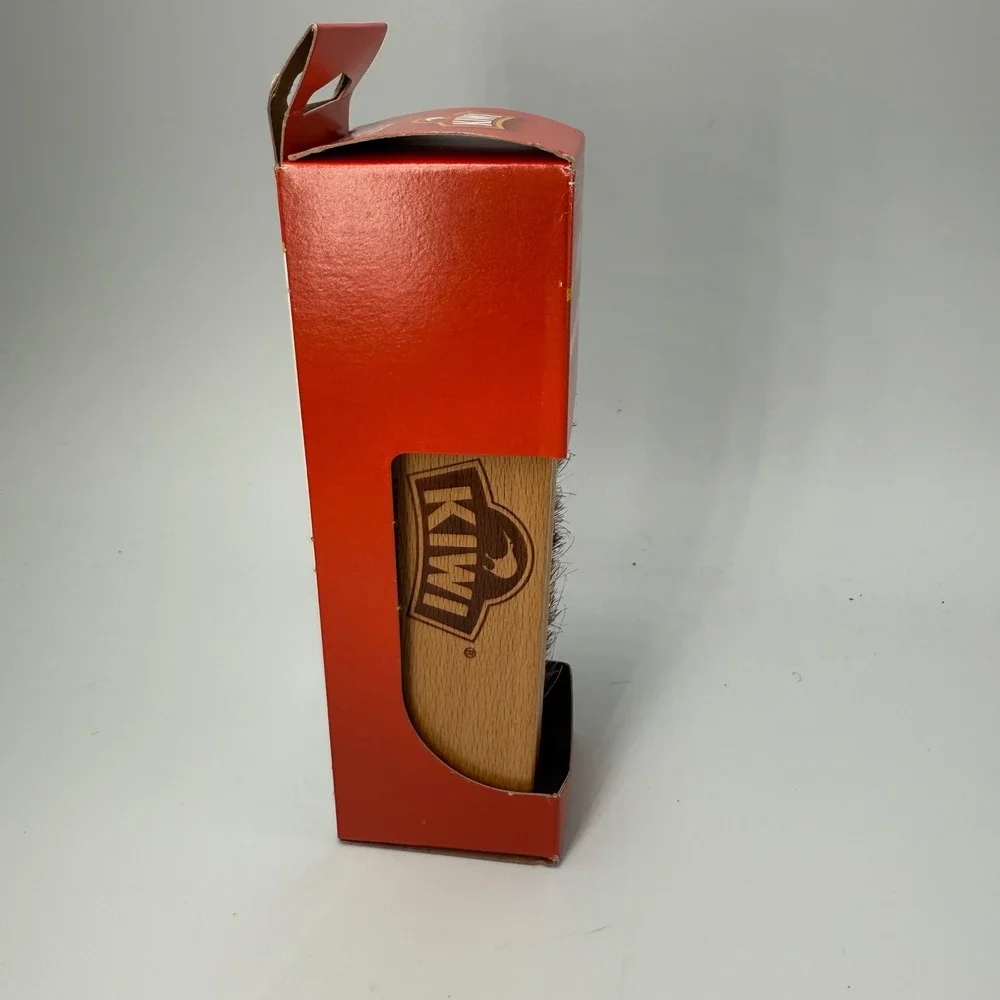 Kiwi Shine Brush 100%‎ Horsehair Bristles Top Quality Natural Wood Handle